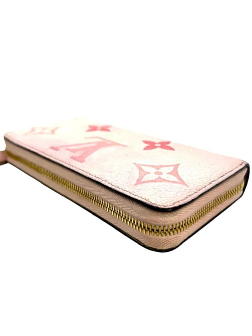 Louis Vuitton Bicolor Empreinte Zippy Wallet Bouton de Rose